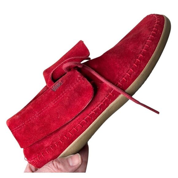 Vans Surf Sliders Mohikan Red Suede Leather Moccasins  Size 6 - Picture 10 of 10